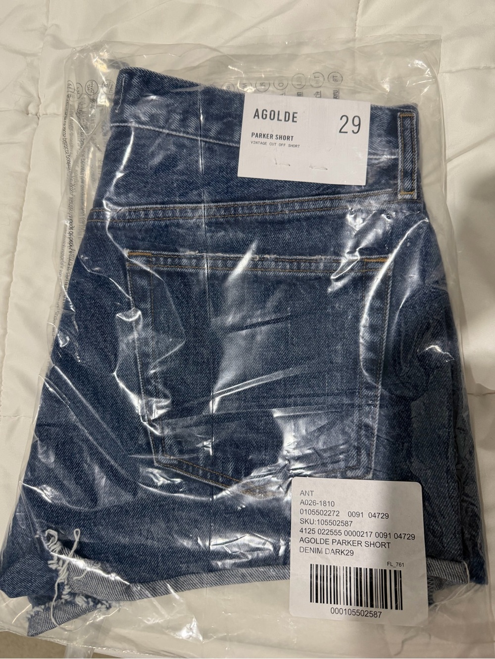 NWT Agolde Parker Vintage Cut-Off Shorts in Chapter SIZE 29!